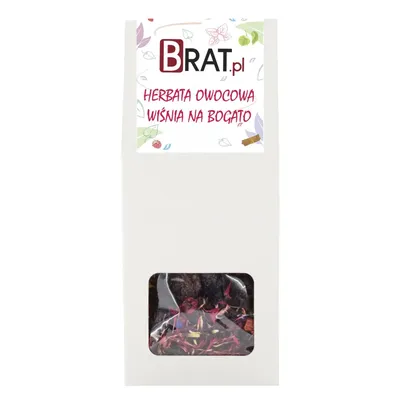 Zdjęcie produktu dla Herbata owocowa - Wiśnia Na Bogato 50g Brat.pl