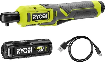 Obrázek produktu pro Aku ráčnový šroubovák RYOBI 4V USB RR14W4-120G, 4 V, 1 baterie