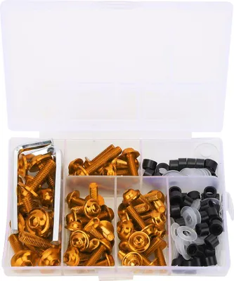 Produktbild von 158pcs/Set Universalverkühlungsschrauben Dichtungsschlüssel Kit Motorrad -Zubehörgold