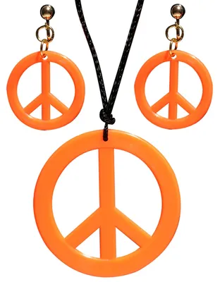 Produktbild von W WIDMANN MILANO Party Fashion - Hippie Schmuck Set, Peace Halskette und Ohrring