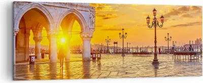 Produktbild von Bild auf Leinwand - Leinwandbild - Venedig Stadt - 140x50cm - Wand Bild - Wanddeko - Wandbilder - Leinwanddruck - Bilder - Kunstdruck - Wanddekoration - Leinwand bilder - Wandkunst - AB140x50-3665