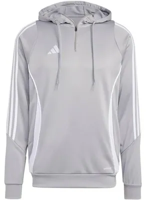 Produktbild von Adidas - "Tiro 24" Kapuzenpullover mit kurzem Reißverschluss für Herren - Training MR1791 (XL) (Grau)