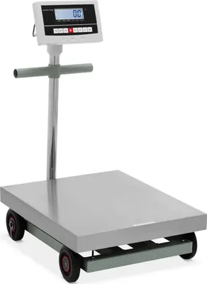 Immagine prodotto di Bilancia a piattaforma Expondo Steinberg Systems - 600 kg / 0,1 kg - 50 x 60 cm - con rotelle - kg / lb - LCD