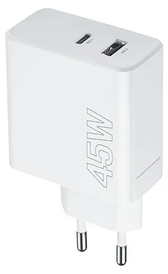 Zdjęcie produktu dla Maxlife Ładowarka Sieciowa Pd Qc Mxtc-07-45Ac 1X Usb-C 1X Usb 45W Biała