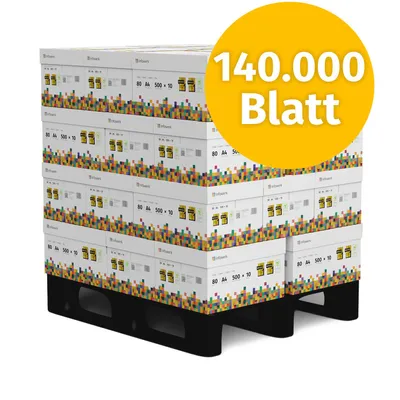 Produktbild von Infowerk Druckerpapier Kopierpapier 140000 Blatt A4 80g Premium Weiß PEFC