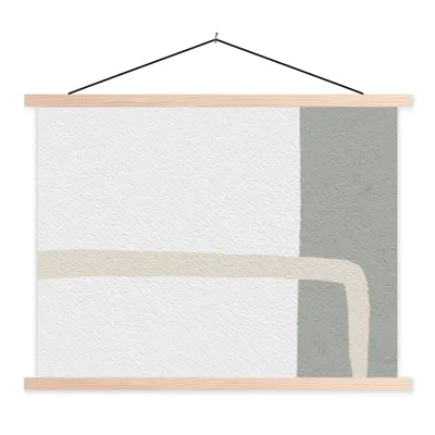 Produktbild von MuchoWow® Textilposter Abstrakt - Minimalismus - Design 60x45 cm mit holzfarbenen Rahmen - Bild