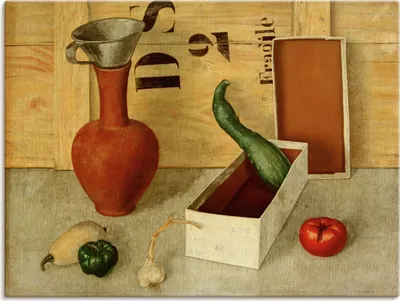Produktbild von ARTland Leinwandbild Stillleben mit Kistendeckel Größe: 90x60 cm