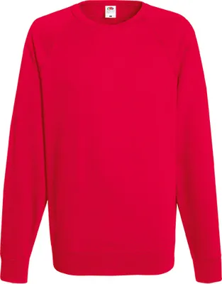 Produktbild von Fruit of the Loom - Lightweight Raglan Sweat - Red - XXL