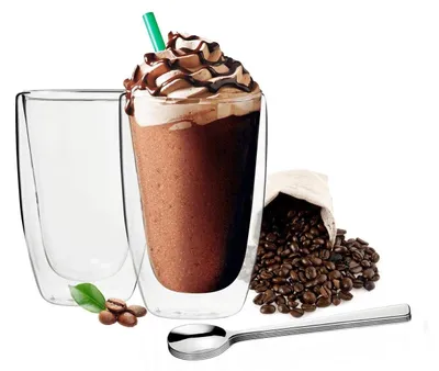 Obrázek produktu pro Sklenice na Latte Macchiato s dvojitou stěnou – 450 ml – Sada 2 kusů