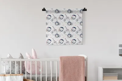 Produktbild von MuchoWow® Wandteppich Wandbehang Muster - Raumfahrt - Tiere - Jungen - Kinder - Mädchen 60x60 cm Tapisserie Dekoration Wandtuch - Dekorationen - Wand Decke