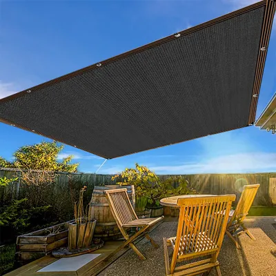 Produktbild von Sonnensegel 2x3M, Schattierungsnetz mit ösen Schwarz Schattennetz Atmungsaktiv 95% Sonnenschutz Netz für Gewächshaus Garten Balkon Terrasse