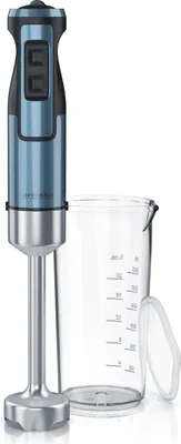 Produktbild von Arendo Edelstahl Stabmixer 1000 Watt - vierflügeliges Messer - Handmixer - Pürierstab - stufenlose Geschwindigkeitsregelung - Turbotaste - abnehmbarer Mixfuß – inkl. Messbecher