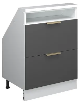 Image de Meuble de rangement sous pente Vicco Rion Anthracite-or 60x81.6cm avec 2 tiroirs, Model 59726