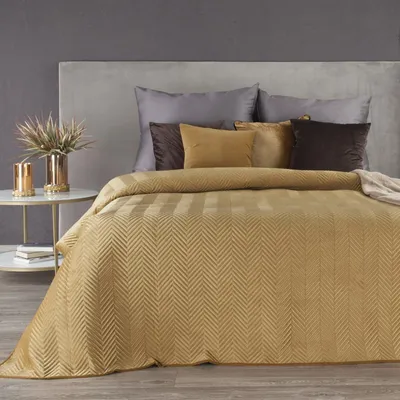 Produktbild von Narzuta welwetowa SOFIA 220x240 miodowa jodełka