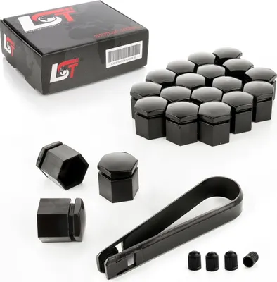 Produktbild von 20x Radschrauben Abdeckkappen Radschraubenkappen 17 mm schwarz für BMW MINI