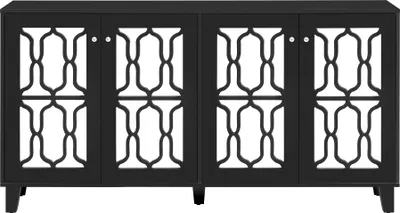 Produktbild von Merax Kommode Sideboard mit 4 Türen, 2 verstellbaren Ablagen und Spiegelfront, Anrichte Wohnzimmerschränke 160x84x40cm