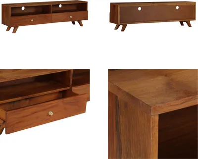 Immagine prodotto di vidaXL Mobile TV in legno massiccio antico 140x30x40 cm - Mobile TV - Mobili TV - Mobili TV - Mobile TV