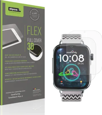 Image de 2x Full Cover mat Film pour SaveFamily SaveWatch Plus 2 Film de protection ecrán