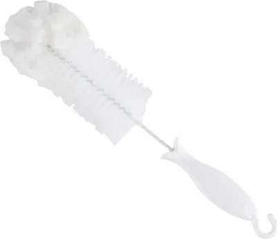 Obrázok produktu pre Kefa na fľaše s hubkou biela 5,5x29,5 cm