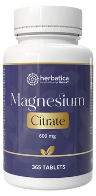 Obrázok produktu pre Magnézium Citrát 600 mg - 365 tabliet - Herbatica