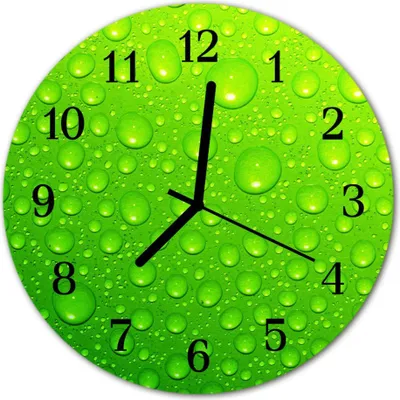 Produktbild von Glasuhr Wanduhr Küchenuhr Echt-Glas 30fi cm Tropfen grün