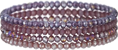 Image de LOCCY Femme Perles Bracelet Cristal Multi-couches Boho Bijoux Fantaisie Noir