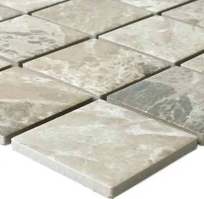 Produktbild von Mosaikfliesen Keramik Sahara Steinoptik Braun