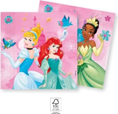 Produktbild von Disney Prinzessin Live Your Story Serviette 20 Stk 33x33 cm
