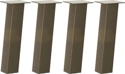 Image de vidaXL Pieds de table basse 4 pcs. Acier naturel 30 cm Acier