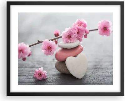 Produktbild von Gerahmtes Poster - Schwarzer Rahmen - Yoga weiblich Blume Gesundheit - 50x40 cm - Wand Bild - Wanddeko - Wandbilder - Wandposter - Bilderrahmen - Bilder - Kunstdruck - Wandbild - P2BAA50x40-3178