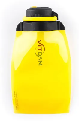 Obrázok produktu pre Skladateľná fľaša Vitdam, 500 ml, žltá