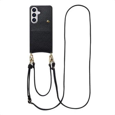 Image de Étui pour téléphone Selencia Nova avec cordon et porte-carte pour Samsung Galaxy S26 - Noir