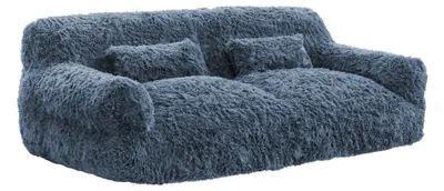 Produktbild von CHITA Sofa aus Fleece, platzsparend, Vakuum-Kompression, Couch 2-Sitzer inkl. 2 Kissen & 1 Decke, kein Aufbau erforderlich
