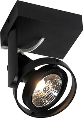 Produktbild von QAZQA - Modern Modernes Punktschwarz - Master 70 I Wohnzimmer I Schlafzimmer - Aluminium Rund - LED geeignet GU10