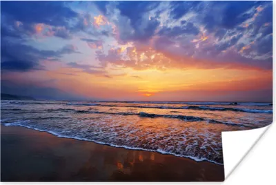 Produktbild von MuchoWow® Poster Meer - Sonne - Farben 30x20 cm - Plakate - Print