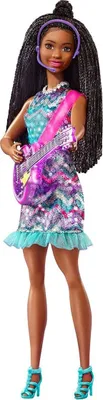 Image de Barbie "Scène libre pour les grands rêves" Poupée chanteuse de Brooklyn avec robe lumineuse et musique, accessoires inclus