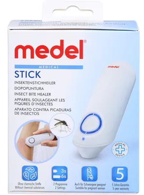 Obrázok produktu pre Medel Stick hojivý prípravok proti uštipnutiu hmyzom na zmiernenie svrbenia po uštipnutí hmyzom, 1 ks. Zariadenie