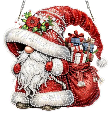 Diamond Painting Hänger mit Kette, 21x21 cm, Weihnachtsmotiv