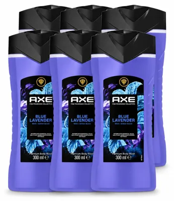 Immagine prodotto di 6 flaconi di bagnoschiuma AXE Blue Lavender, 300 ml ciascuno, confezione  da 6 pezzi