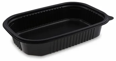 Produktbild von 50x Mikrowellenschalen schwarz 'M' 850 ml - 22x15x4,5 cm