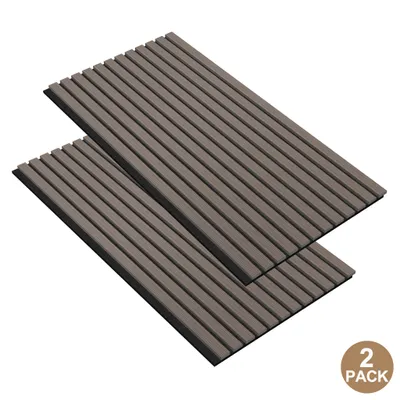 Obrázek produktu pro Akustický nástěnný panel XMTECH sada 2 akustických panelů 120 x 60 cm do předsíně obývacího pokoje interiérová dekorace stěn v dřevěném vzhledu, ořechově hnědá barva