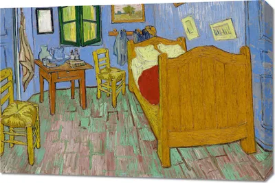 Obrázok produktu pre Obraz 90x60cm Spálňa, Van Gogh Vintage do obývacej izby