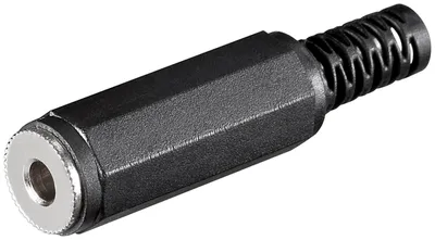 Zdjęcie produktu dla Goobay 11059, 3.5 mm, Czarny, Żeńska, Prosty, Plastik, CE, RoHS