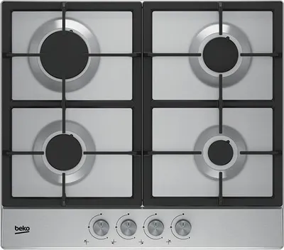 Image de Beko hiag 64225 sx plaques de cuisson inox gaz intégré 4 zone(s)