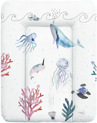 Image de CEBA BABY Matelas à langer pour commode 70x50 cm Aquarelle Monde Océan