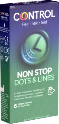 Produktbild von Control Non Stop Dots & Lines Kondome: Verlängere Genuss und Intimität