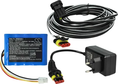 Produktbild von vhbw 1x Netzteil, 1x 2600 mAh Akku, 1x 10 m Niederspannungskabel Ersatz für 5931636-01 für Rasenmäher