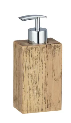 Immagine prodotto di WENKO dispenser di sapone dispenser di lozione liquida MARLA look legno 250ml bagno ospiti WC