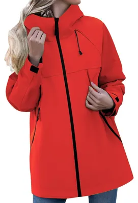 Obrázok produktu pre Nepremokavý dámsky kabát typu trench coat s kapucňou
