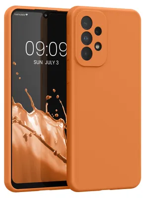 Produktbild von kwmobile Handyhülle für Samsung Galaxy A33 5G Hülle - Case Silikon - Kabelloses Laden - Schutzhülle Cover in Warme Aprikose